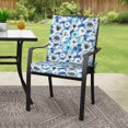 thumbnail image 2 of Mainstays 37" L x 19.5" W Blue Floral 1 Piece Rectangle Outdoor Chair Cushion, 2 of 8