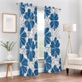 thumbnail image 6 of Flowers Floral Blackout Curtain Panels Drapes Privacy Assured with Light Filtering Curtains for Living room Bedroom Bathroom Window, 6 of 6