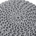 thumbnail image 3 of Round Pouf Foot Stool Ottoman by Sweet Home Collection, Grey, 3 of 6