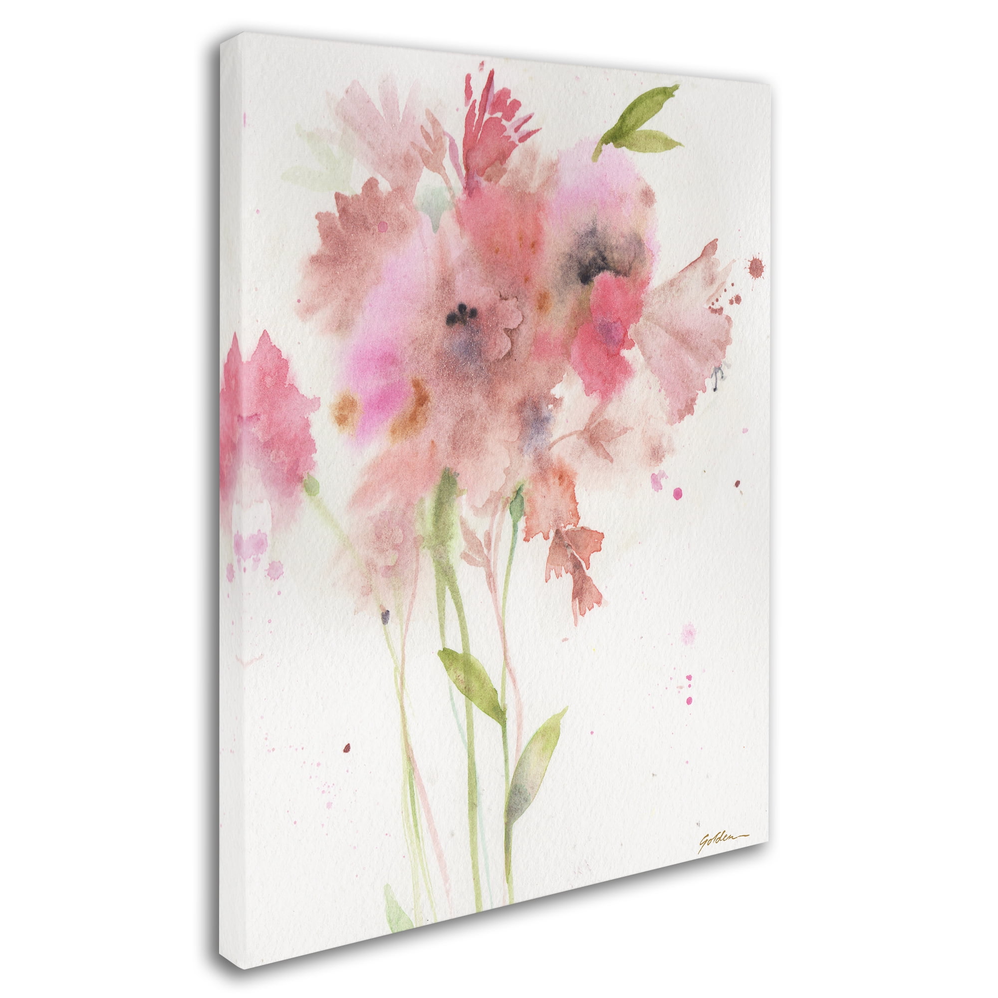 Trademark Fine Art "Soft Pink Bouquet" Canvas Art by Sheila Golden