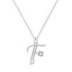 thumbnail image 1 of 26 Initial Alphabet Shape Rhinestone Collar para Mujeres Collares para Mujeres A Z 26 Alphabet Initial Silver Collares para Mujeres Niñas, 1 of 4