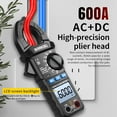 thumbnail image 4 of 600A Multi-Function Clamp Meter with High Precision Induction Clamp Head, Zero-Fire Wire Identification, NCV Test, 4 of 6