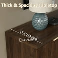 thumbnail image 7 of Furnihold 66.2''W Large Fluted Buffet Cabinet with 4 Doors & Shelves Wood Sideboard Buffet Table Storage Cabinet Modern Accent Console for Living Room, Walnut, 7 of 7