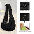 thumbnail image 4 of Transportador tipo bandolera para perro y gato PETLOFT, ajustable, manos libres, negro, 4 of 8