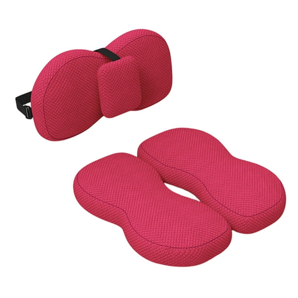 Cojín de asiento con respaldo antideslizante para oficina, jardín y dormitorio. Rojo