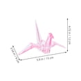 thumbnail image 2 of FRCOLOR 3Pcs Transparent Acrylic Decoration Origami Crane Ornament Household Acrylic Animal Table Decoration, 2 of 8