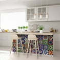thumbnail image 6 of Mi Alma Blue Orange Floral Peel & Stick Vinyl Backsplash Tiles 5x5, 24 pcs, 6 of 11