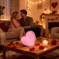 thumbnail image 6 of SIYTUAU Wooden Heart Table Sign Valentines Day Decor Farmhouse Tray Centerpiece Handcrafted Ornament For Home Shelf Desk Display Pink, 6 of 6