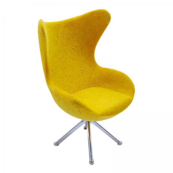 Silla de jardín en miniatura amarilla 1:12 Sunnimix Muebles de Casa de muñecas