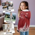 thumbnail image 5 of FKELYI Red Christmas Tree Snowflake Print Boys Girls Hoodies with Full Zipper Cosy Sweatshirt Jacket with Pockets Kids Fleece Hooded Top Streetwear for School Home, S, 5 of 6