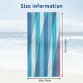 thumbnail image 3 of PHYHOO  Microfiber Beach Towel: Quick-Dry, Compact, Sand-Free, Absorbent, Sandproof and Lightweight - Perfect for Camping, Beach, and Roadtrips (Sky Blue Stripes Design  30x60in, 3 of 8