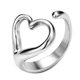 thumbnail image 1 of Anillo abierto de corazón de amor hueco para mujer, joyería de fiesta chapada en plata ajustable a la moda brillar  Electrónica, 1 of 5