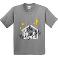 thumbnail image 3 of Inktastic Oh Holy Night Christmas Nativity with Yellow Stars Youth T-Shirt, 3 of 5