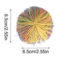 thumbnail image 3 of Colorful Rubber String Pompom Shuttlecock Bouncy Hair Tieball Handmade Fidget Toy For Kids Outdoor Indoor Play Exercise Training Decoration, 3 of 6