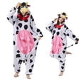 thumbnail image 1 of Adult Unisex Animal Cow Onesie Pajamas, Cosplay Halloween Christmas Carnival Costume, Novelty Nightwear Pyjamas, 1 of 5