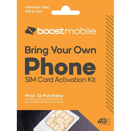 Boost Mobile Bring Your Own Phone SIM Kit (Best 2 Sim Smartphones)