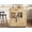 Natural wood color, variant on Multi-Functional Entryway Storage Cabinet – Kitchen Island Cart with Storage Cabinets, Drawer, Stainless Steel Top, Glass Doors, Spice Rack, Towel Bar– White and Natural Wood-Colored Ceiling Panels