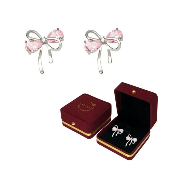 Small Stud Earrings For Women Pink Bow Earrings Butterfly Stud Earrings