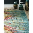 thumbnail image 4 of Rugs.com Carnevale Collection Rug – 6' x 9' Turquoise Medium Rug Perfect For Bedrooms, Dining Rooms, Living Rooms, 4 of 5
