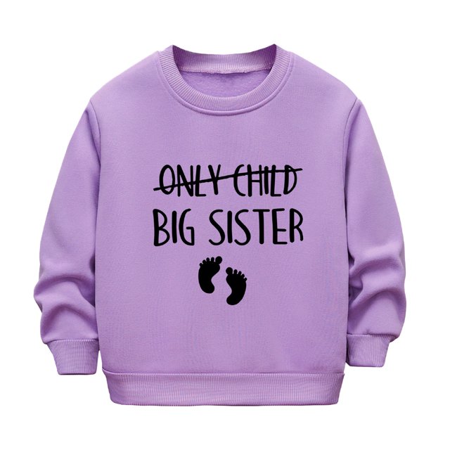 Chemises Filles Enfants Printemps Manches Longues Décontracté Épais Col Rond Chandail à Capuchon Garçons Filles Hauts Filles Violet 4 Ans-5 Ans