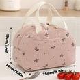 thumbnail image 3 of BinKFF Cute Bow Tie Lunch Bag for Women ans Men, Corduroy Insulated Lunch Bag for Two-Meal Space Perfect for Commuting, fits Bento Boxes, Round Containers, Designer Lunchboxes, 3 of 7