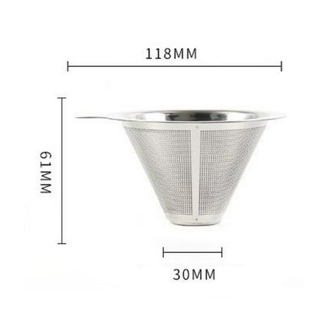 

304 Stainless Steel Double Layer Coffee Filter Funnel