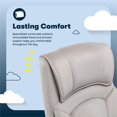 thumbnail image 4 of Maklaine Executive Office Chair Padded Armrest Taupe Velvet Fabric, 4 of 10