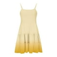 thumbnail image 7 of Efsteb Spaghetti Strap Dresses for Girls Summer Dress for Girls Casual Sleeveless Boho Flowy Ruffle Tiered Sundress (Yellow,9 Years), 7 of 7