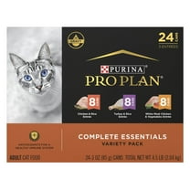 Purina Pro Plan Complete Essentials, Chicken & Turkey Vairety Pack, Wet Cat Food, 3 oz Cans, 24 Pack