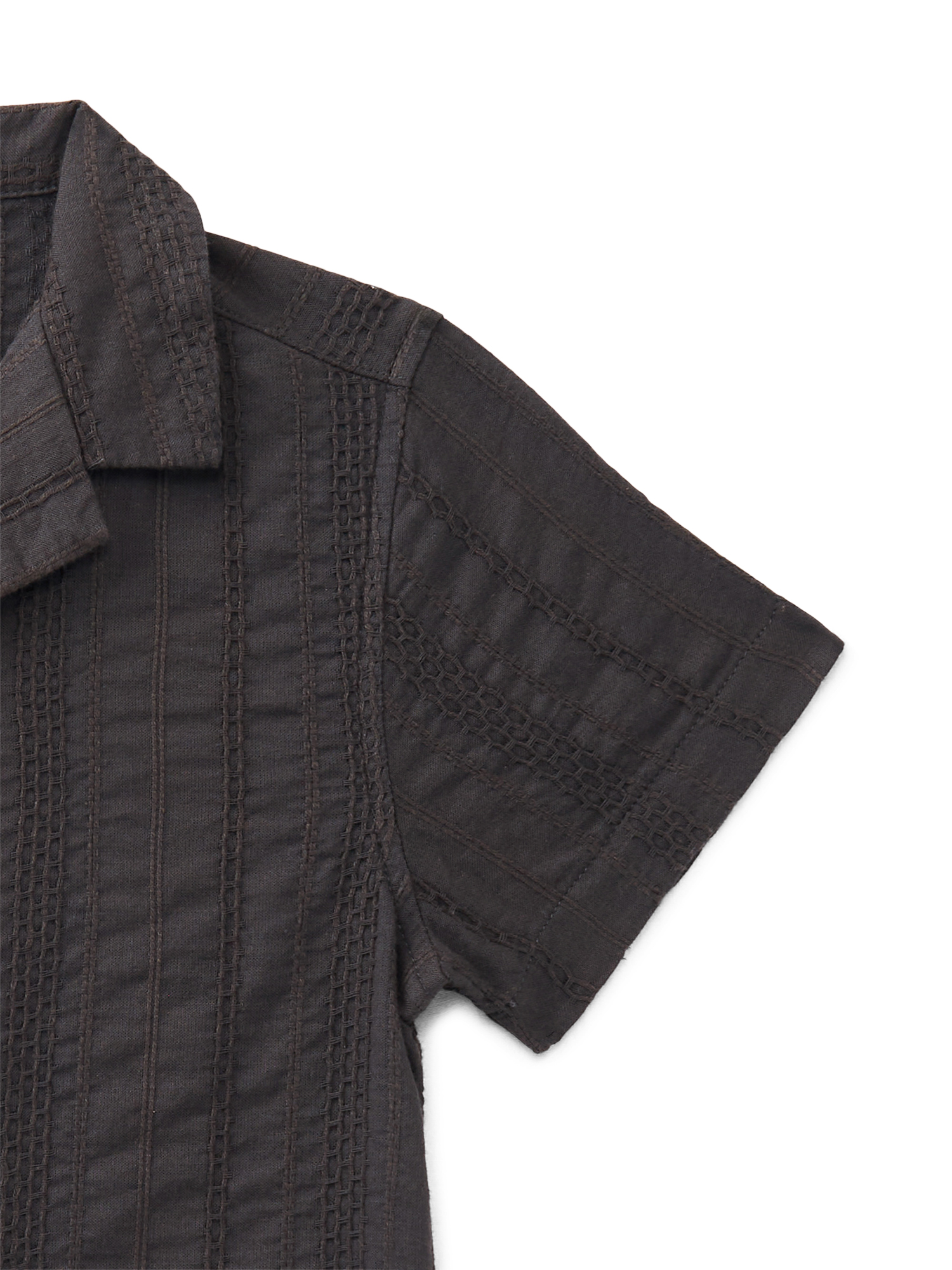 Wonder Nation Boys Cotton Button Up Top with Short Sleeves, Sizes XS-XXL