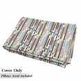 thumbnail image 5 of Abstract Floor Pillow Lounger Cover, Colorful Graphic Pattern of Various Stripes Vintage Creative Composition Grungy, Nap Mat Printed Fabric Case for 5 Pillows, 88" x 36", Multicolor, by Ambesonne, 5 of 5