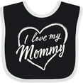 thumbnail image 3 of Inktastic I Love My Mommy in White Chalk Heart Boys or Girls Baby Bib, 3 of 4
