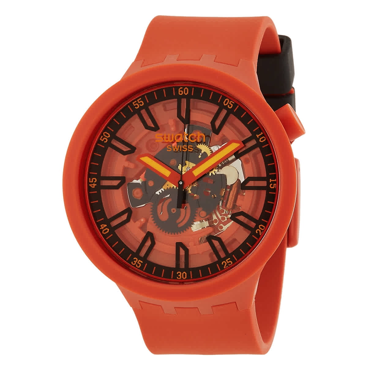 Swatch SO27N102 Men's Big Bold Bbneon Blue Dial Rubber Strap Swatch SO27N102 Men's Big Bold Bbneon Blue Dial Rubber Strap