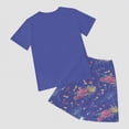 thumbnail image 7 of HCNTES Toddler Baby Boy Newborn Infant Girl Independence Day Clothes Short Sleeve Pullover shirt Tops And Short Set Soft Unisex Summer Loungewear Outfits Set(F02-Blue,11-12 Years), 7 of 7