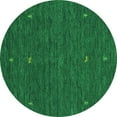 thumbnail image 1 of Ahgly Company Indoor Round Abstract Green Contemporary Area Rugs, 4' Round, 1 of 1