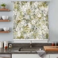 thumbnail image 4 of Tropical Leaf Semi Sheer Curtains Drapes for Living Room,Bedroom,French Doors Window 72 Inches Long,Palm Leaves Plants Vintage Spring Green Rod Pocket Chiffon Curtain Drapery Voile Draperies Panel, 4 of 8