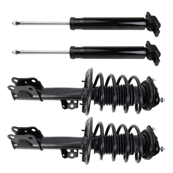 TRQ Front and Rear Complete Strut Assembly & Shock Absorber Kit Complete Strut & Coil Spring Assembly Fits Select 2015-2022 Ford Mustang