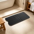 thumbnail image 4 of Zynviq Bathroom Rugs Solid Color 15" X 27.6" Bath Rugs Pvc Rectangular Black Absorbent Washable Small Rug for Bath, 4 of 6