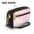 thumbnail image 3 of YFYANG Leather Portable Travel Small Makeup Bag, Multifunctional Storage Bag, Pink Dream Bubble Pattern Cosmetic Bag, 3 of 4
