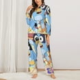 thumbnail image 3 of Lsque Bluey Pattern Long Sleeve Pajama Set for Women - Soft 2-Piece Sleepwear and Loungewear Set with Pockets, Comfy Nightwear, 3 of 8