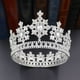 thumbnail image 2 of Zhuge Tiara de boda para novia, diadema de princesa, corona nupcial, joyería para el cabello con diamantes de imitación de cristal, decoración para novia, cumpleaños, graduación, boda (blanco), 2 of 3