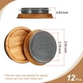 thumbnail image 2 of Uxcell Wide Mouth Mason Jar Lids Wooden Storage Canning Jar Lids Ball Jars Wooden Lids (12 PCS), 2 of 6