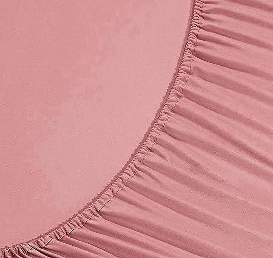 Elegant Comfort Luxury 1500 Series Soft Bed Sheets Paisley Pattern - Wrinkle & Fade Resistant, 6-Piece Set, Full, Dusty Rose