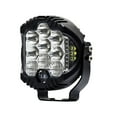 thumbnail image 1 of Mistaha 3 Inch LED Work Light with White Constant Light and Yellow Strobe Side Lights - Die-casting Aluminium Shell, 15 Highlight LED Chips, 75W, 3000K, 15000LM, Wide Voltage 9-30V, 1 of 6