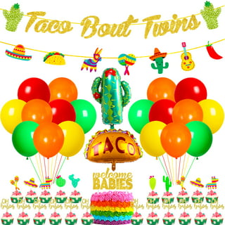 Mexican Themed Birthday Party Supplies, Fiesta Three Birthday Banner and  Cake Topper, Taco Party Decorations For Kids· 