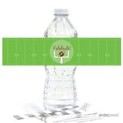 Birthday Water Bottle Label Stickers, Football Touchdown! Party, 20-Pack