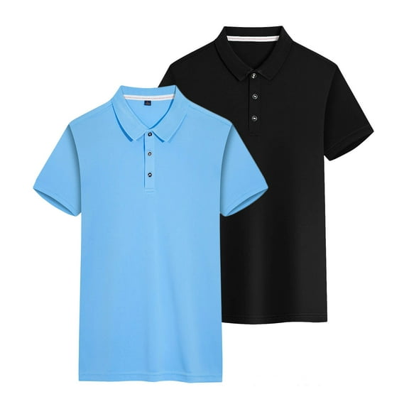 Tauxra Shirt 2-Pack For Women Short Sleeve -Wicking -Dry Top with Collar for Casual Wear and Sports in Solid Colors