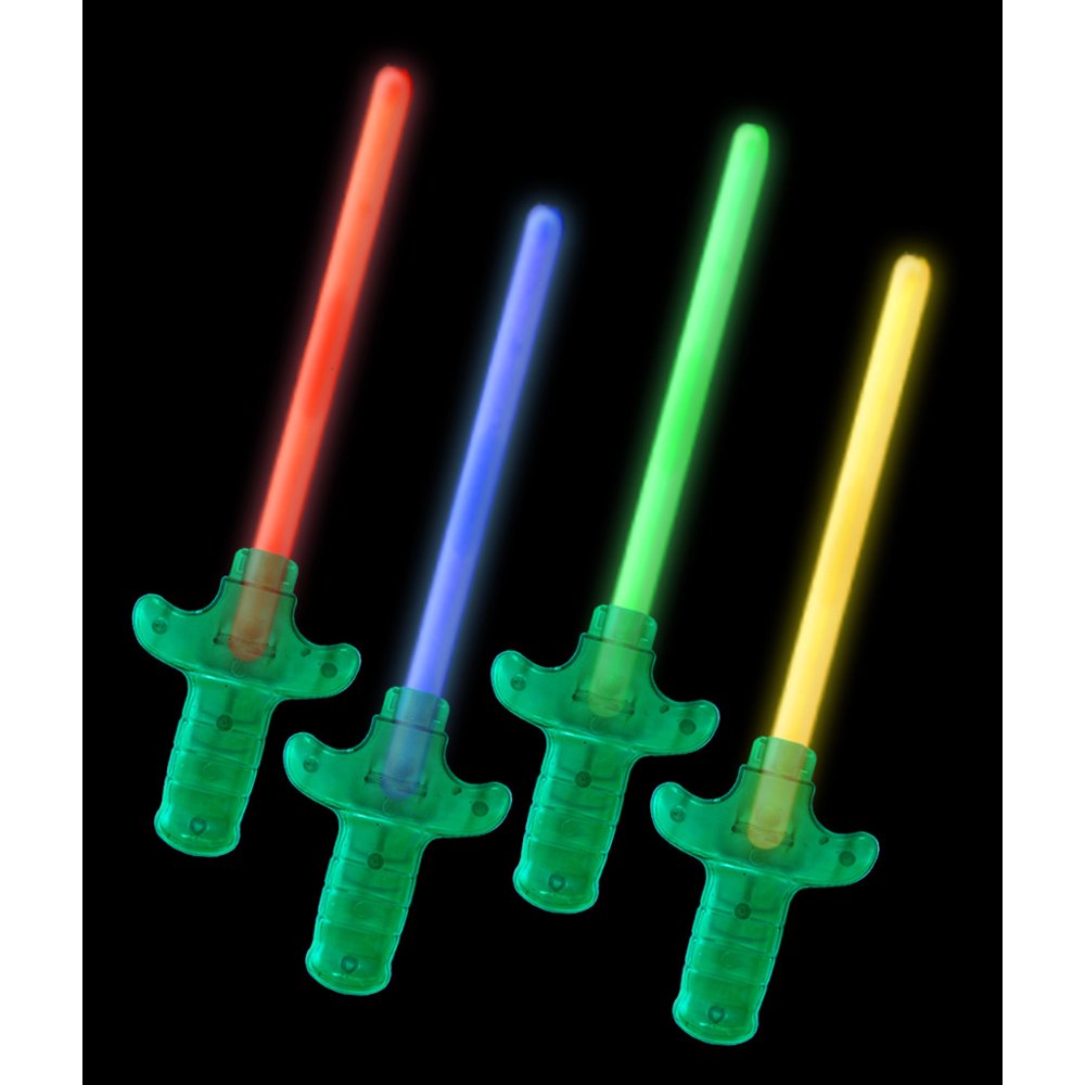 Fun Central (X549) 4pcs, Assorted Glow Premium Sword, Kids Toy Sword