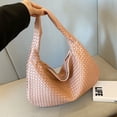 thumbnail image 3 of Bolso tejido a mano de alta gama, bolso para mujer, bolso de hombro con textura informal, bolso de mano de uso versátil, 3 of 6