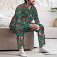 thumbnail image 7 of KLL red and green bow tie Sleepwear Mens Flannel Pajamas,Long Cotton Pj Set-X-Large, 7 of 7